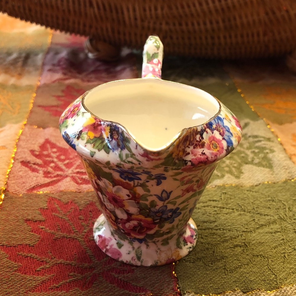 James Kent Ltd. Made in England Fenton Mille Fleurs Small Creamer - Picture 2 of 7